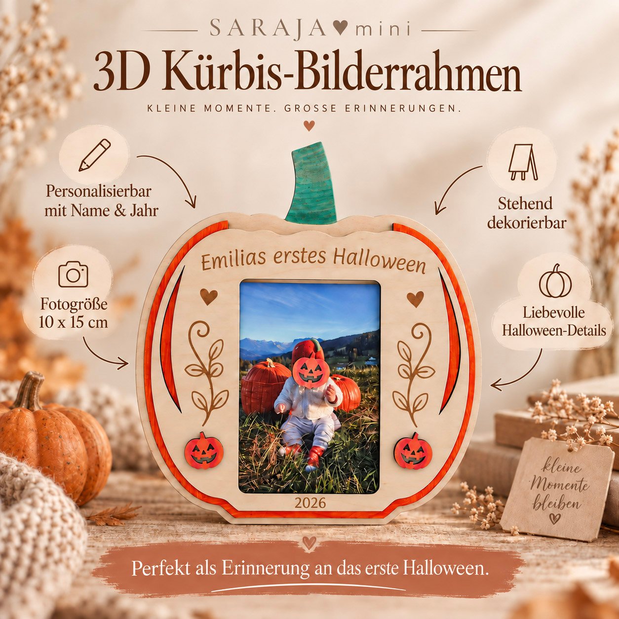 Mockup 3D Bilderahmen Infotafel